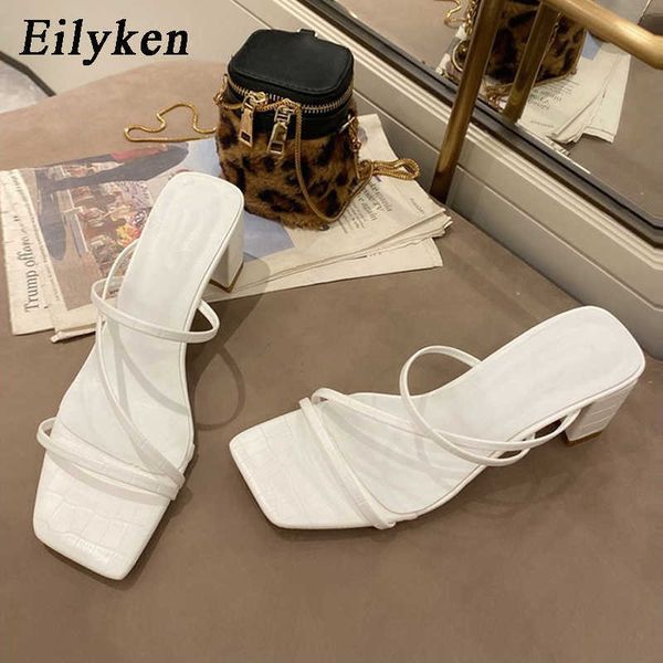 

slippers new summer high heel slides narrow band sandal outdoor vacati, Black