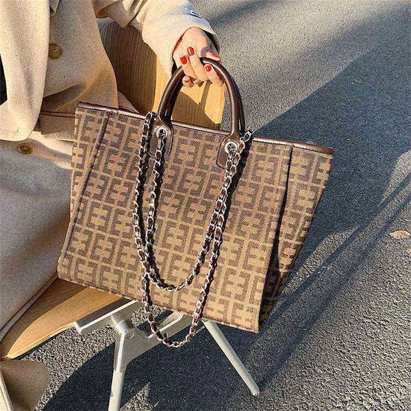 

2023 designer bag large capacity bag women's 2023 autumn new one shoulder texture fashion shopping bag tote handbag