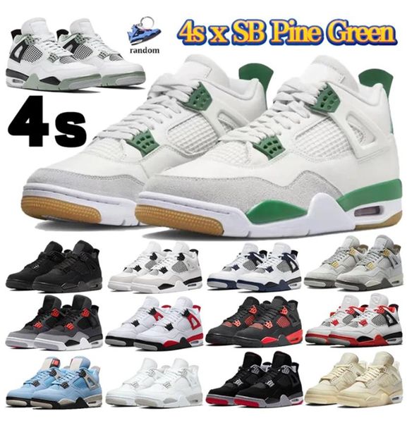 

x sb 4 pine green basketball shoes 4s sail/pine green-neutral grey-white mens outdoor sneakers 2023 with shoes box