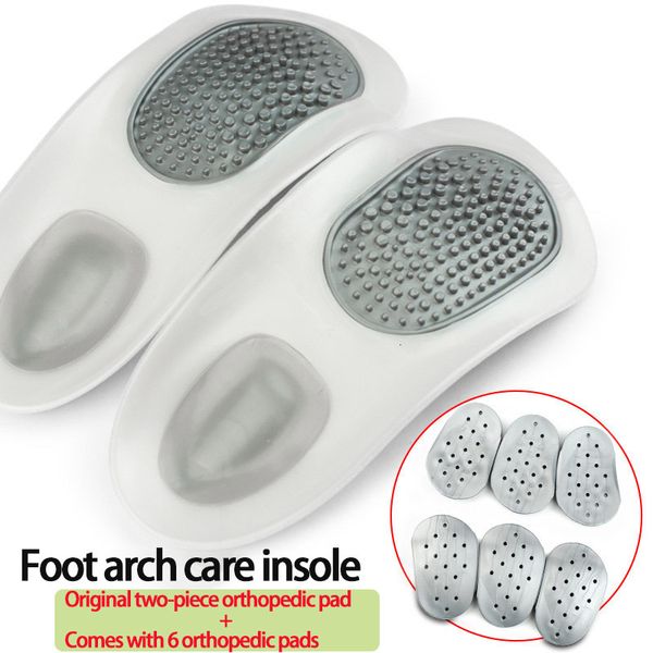 

shoe parts accessories arch support insole designed for xo leg flat foot care orthopedic replaceable massage men''s sports 230328, White;pink