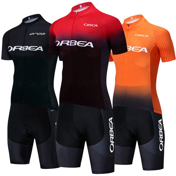

new 2024 orbea orca road bike jersey men women quick dry pro cycling jersey maillot 20d bibs shorts clothing, Black;red