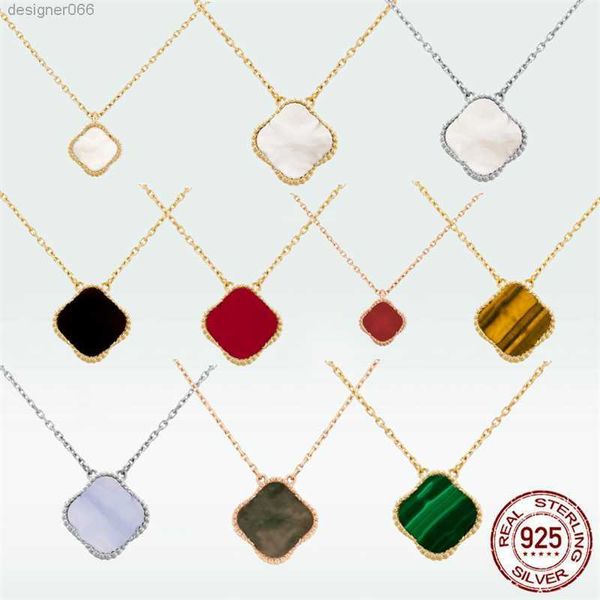 

luxury 4 four leaf clover designer pendant necklace clasic fashion 925 sterlling silver 18k gold jewelry bracelet stud earring set women gir