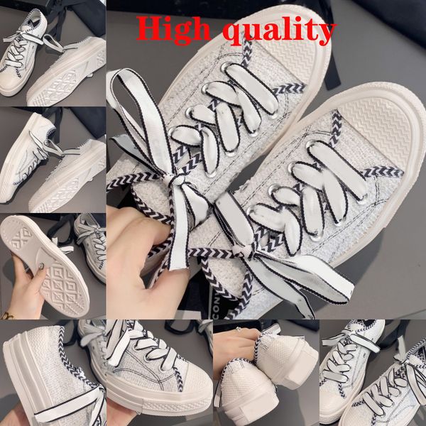 

breathable sports denim shoes 2023 designer quality women low heel leather sneakers brushed leather loafers platform comfortable casual shoe, Black