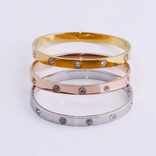 

designer bracelet love bangle jewelry red colorless exquisite ins fashion design bracelet light luxury high grade titanium steel women', Black