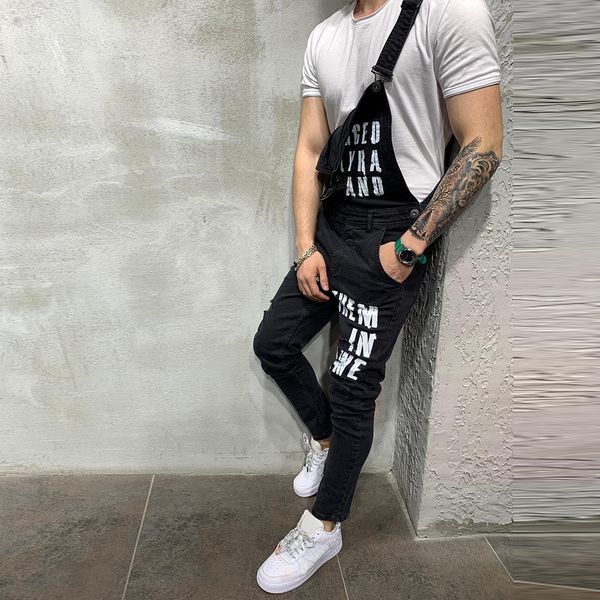

men's pants men solid dungarees denim dungaree overalls casual bib brace jumpsuit workwear clothing for 230329, Black