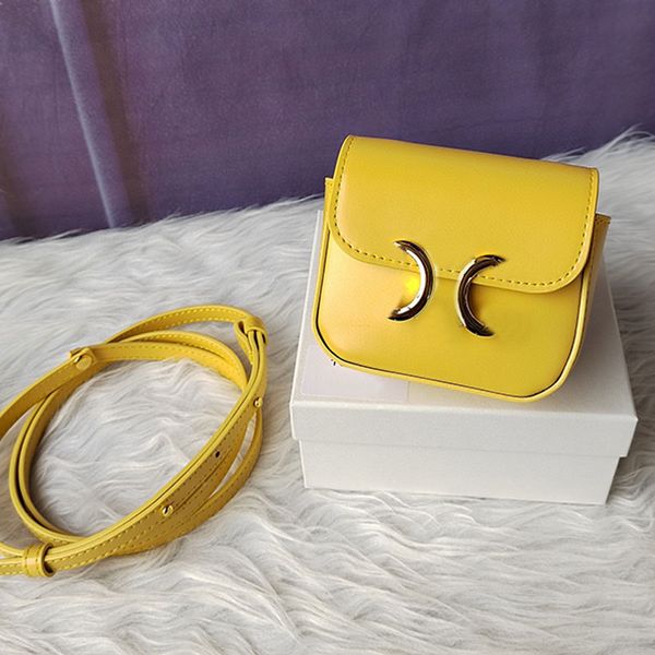 

mini crossbody bag flap clutch bags shoulder handbag women purse glossy cow leather letter metal snap closure detachable strap plain messeng