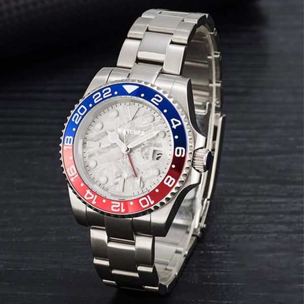 

montres mouvement watch for man montre orologi classic gmt rlx watchs 41mm black dial automatic mechanical stainless steel waterproof sapphi, Slivery;brown
