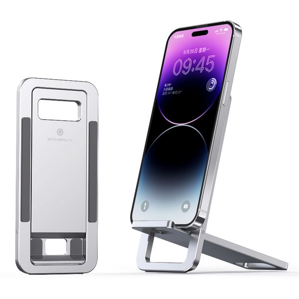 

new card phone stand portable folding tablet stand metal lazy deskpad stand