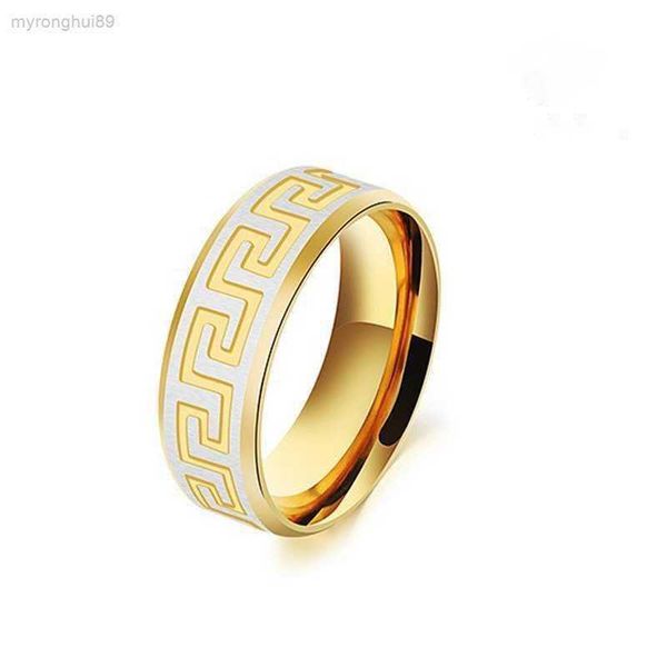 

stainless steel ring selling jewelry for men and women creative great wall pattern titanium y82n, Silver