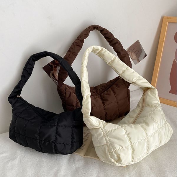

evening bags oxford cloth womens shoulder folds rhombus embroidery thread underarm niche design simple handbags for women 230329