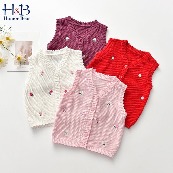 

waistcoat humor bear children vest sweater autumn sleeveless v-neck embroidery cute vest baby knitted warm kids coat 230329, Camo