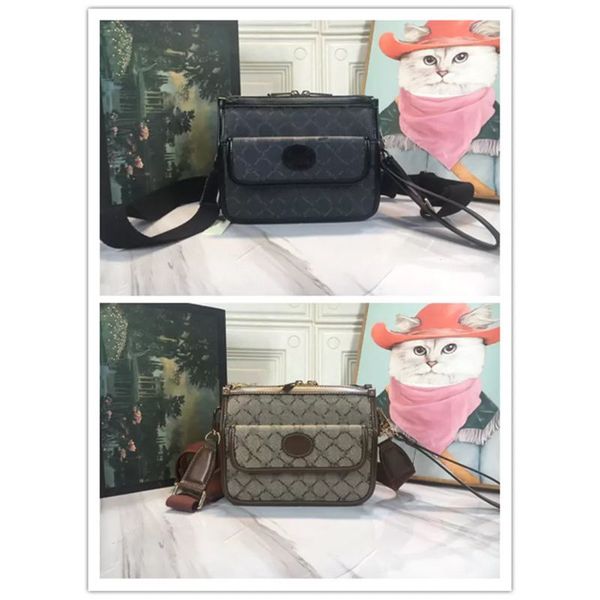 

674164 designer luxury black shoulder crossbody bag canvas messenger bag size 21x16.5 x8cm