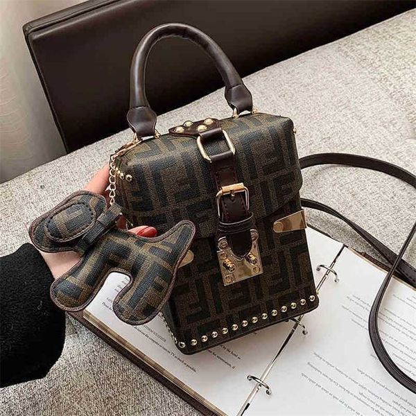 

designer bag small suitcase trendy version versatile net red printing diagonal cross personality bag