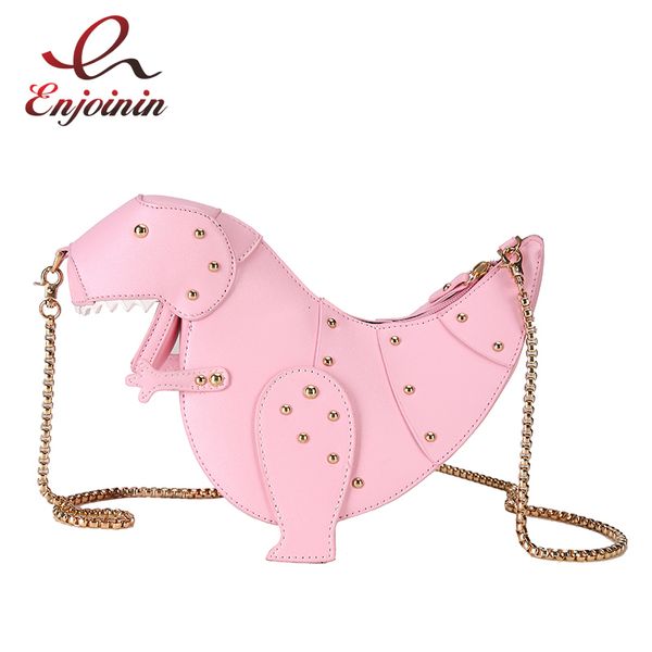 

evening bags dinosaur design rivets women's purses and handbags shoulder chain bag designer small crossbody bag female clutch bag pu le