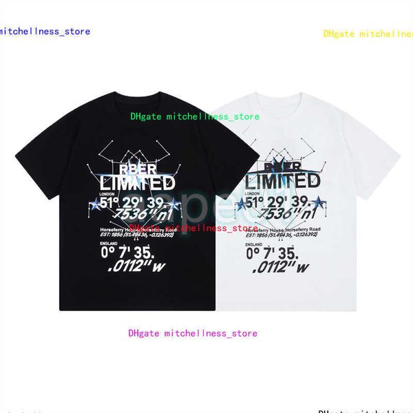 

designer fashion brand mens t shirt luxury star sky letter print round neck short sleeve summer loose t-shirt black white, White;black