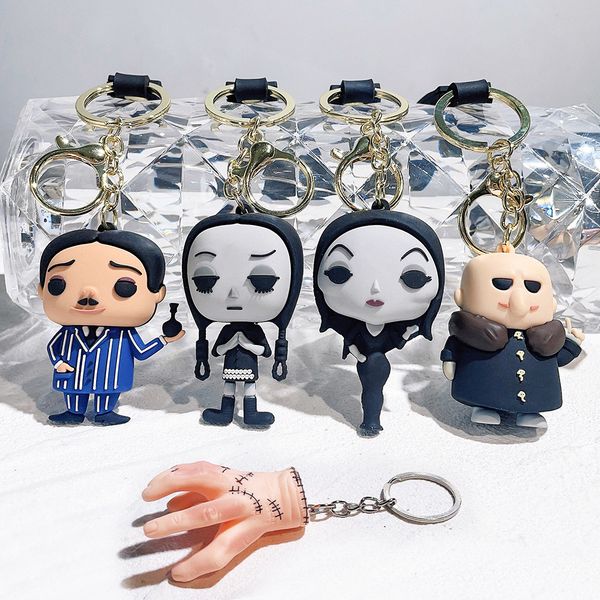 

wednesday keychain adams family doll 3d key chain doll