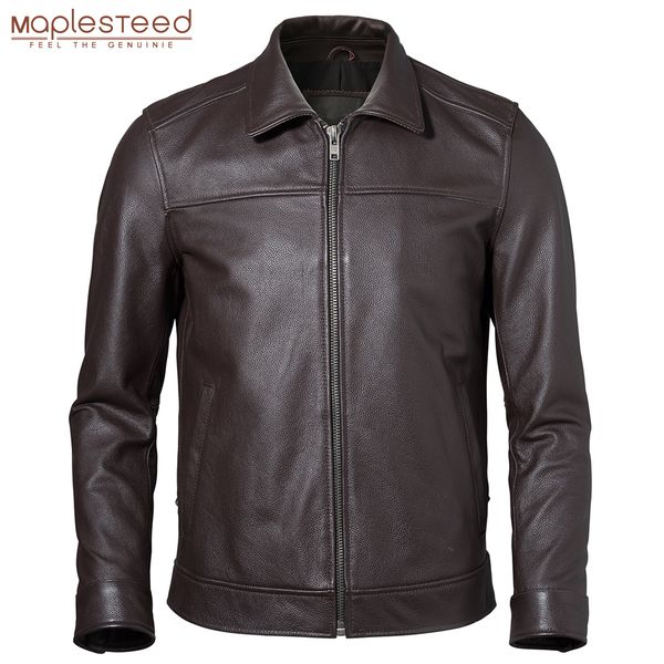

men's leather faux leather jacket 100% natural denim men's leather coat men's leather clothing autumn spring asian size m601, Black