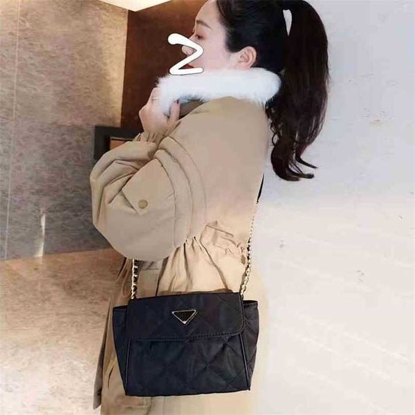 

designer bag 2023 new chain women's armpit middle ancient vintage parachute nylon bag single shoulder messenger bag tide