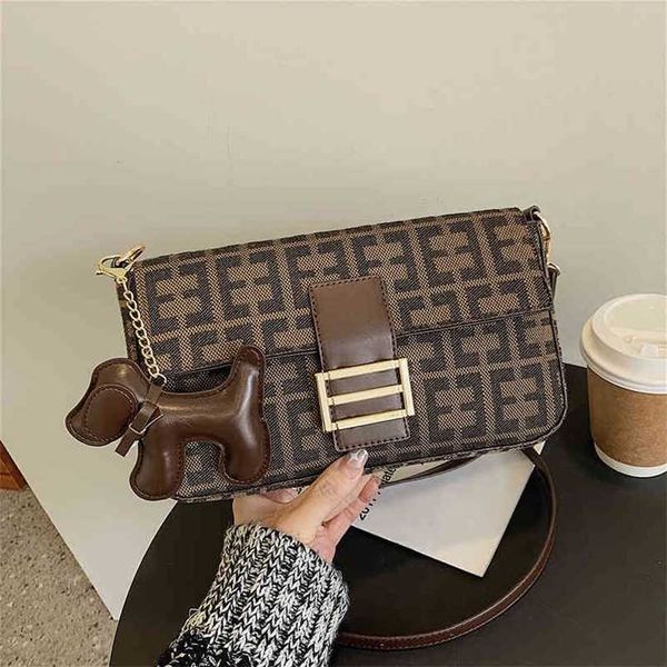 

designer bag small women's 2023 pendant single shoulder lattice large capacity fashion messenger bag women