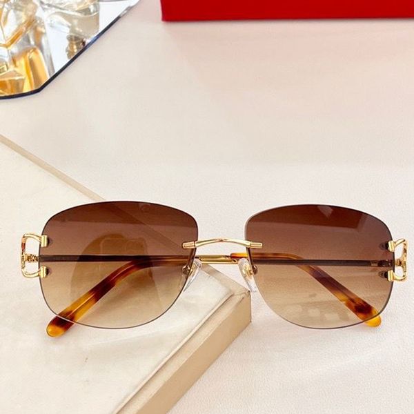 

fashion sport sunglasses for men buffalo horn glasses mens women rimless sun eyeglasses silver gold metal frame eyewear lunettes numc230210-, White;black