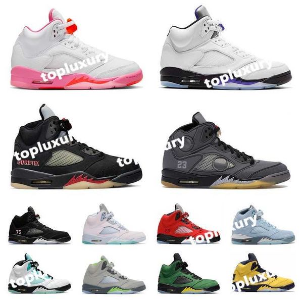 

jumpman 5 5s og basketball shoes retro mens dark concord sail white stealth black metallic alternate grape raging bull red safety orange gre