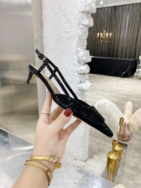 

heels shoes woman designer sandals designer pointed pointed stiletto sandal ladies pointed high heeled sandals 4-6-8 heels for women sandals, Black