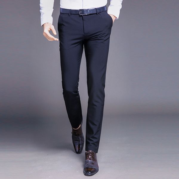 

men's pants fashion cotton men's pants spring autumn men's classic business casual men's pants 230329, Black