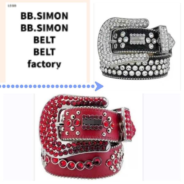 

designer belt bb belt simon mens belt for women shiny diamond belts black on black blue white multicolour with bling rhinestones as gift1123, Silver