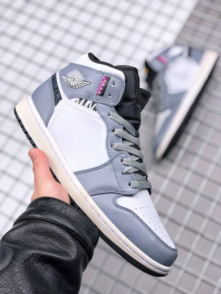 

new release basketball shoes mens jumpman 1 mid limited tiger in white grey mens womens banned outdoor sneakers trainers ship with shoebox