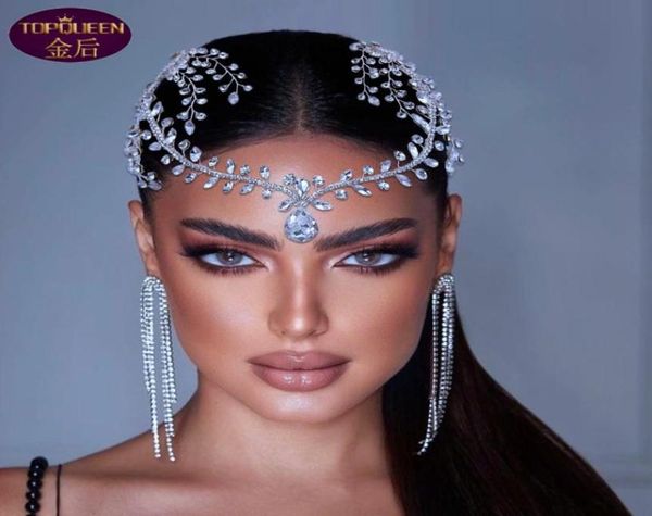 

forehead eyebrow pendant diamond wedding tiara baroque bridal headwear rhinestone with wedding jewelry hair accessories diamond br5177422, Silver