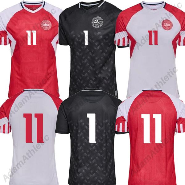 

eriksen soccer jerseys 2023 2024 kjaer a.christensen hojbjerg football shirts hojlund andersen braithwaite jensen jersey national team, Black;yellow