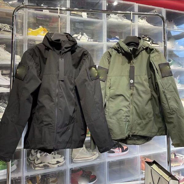 

men s jackets designer jacket autumn hooded cp jacket multi pocket lens decoration cotton material men's casual zipper thin lady's, Black;brown