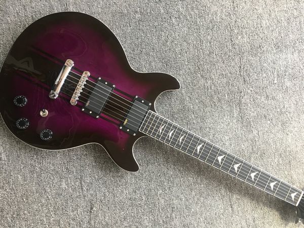 

double cutway with humbacker pickups with maple transparent color electric guitar,customized