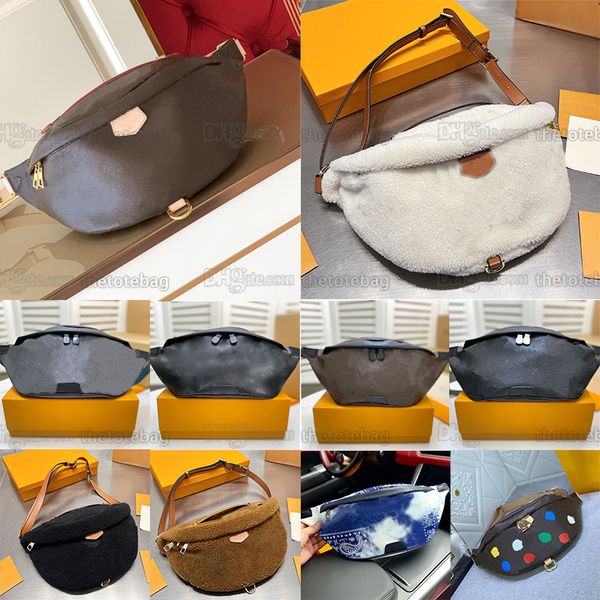 

discovery bumbag waist bags pm black print embossed bum bag luxury designer leather women men zip closure coated canvas adjustable belt bags
