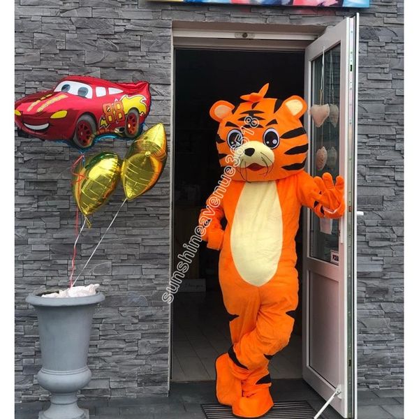 

tiger mascot costume cartoon anime theme character carnival adults size christmas birthday party outdoor outfit suit, Red;yellow