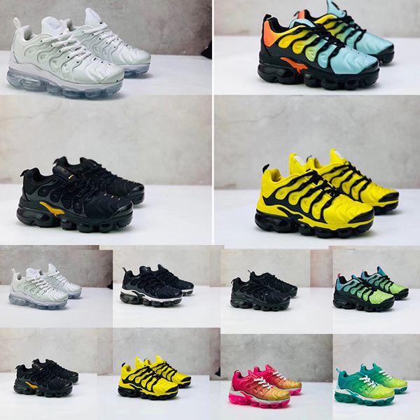 

2023 vapor maxs tn plus kids shoes athletic outdoor enfant sports running shoes children sport boy and girls trainers tns sneaker classic to, Black