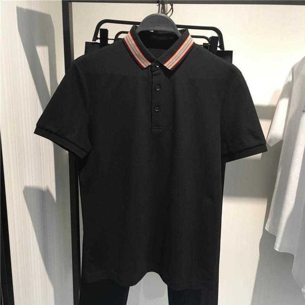 

casual polo shirt shorts men short sleeved tshirt burb designer tshirt cotton sweatshirt tb embroidery pullover tees button shirts, White;black