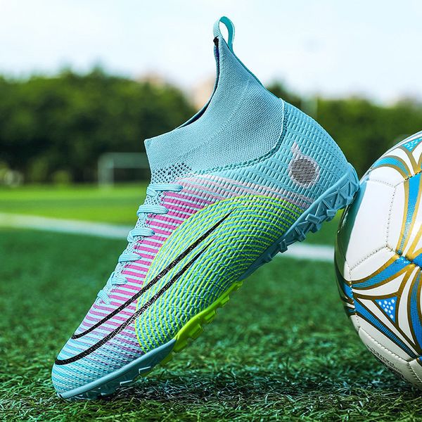 

dress shoes soccer tfag men's sports youth professional training boots astroturf football futsal sneakers man 230330, Black