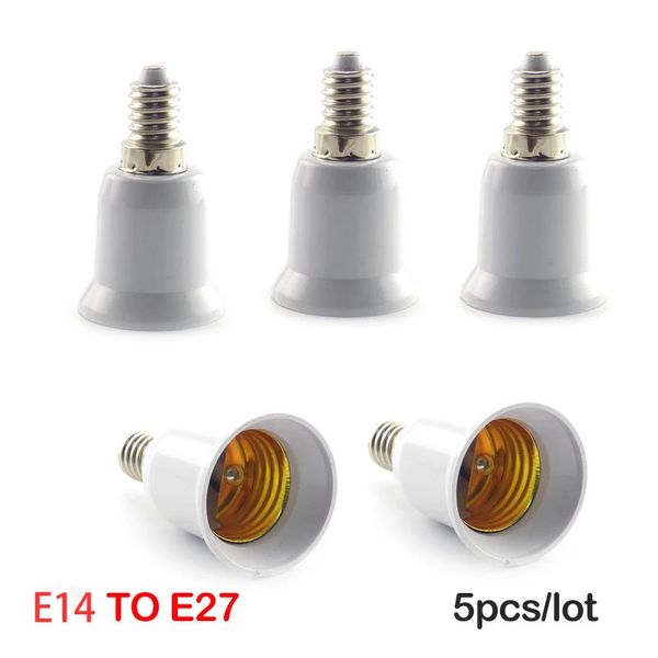 

5 bulb socket base converter household sundries e14 to e27 conversion light head 110v 220v light adapter conversion fireproof home room ligh