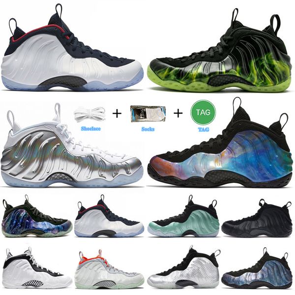 

foamposite one penny hardaway mens designer basketball shoe black aurora elephant print memphis tiger cracked lava camo sneakers trainers sp
