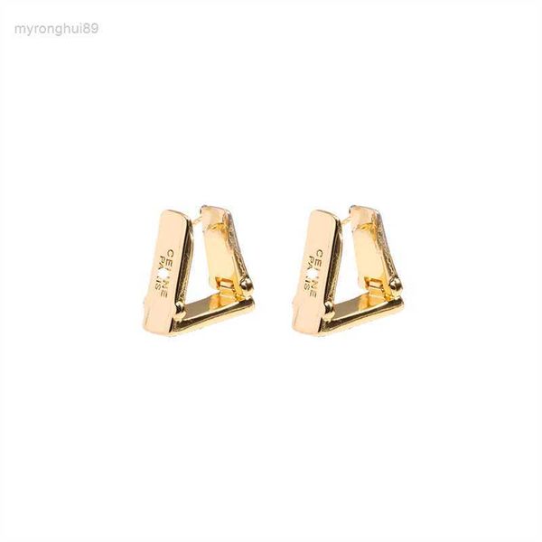 

charm arc de triomphe same earrings ins geometric triangle earstuds small design premium az5, Golden