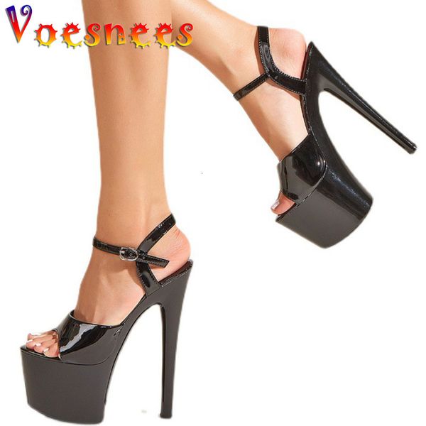 

sandals ladies summer sandal heel pole dance shoes stripper high heel party club platform highheel 230330, Black