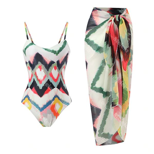 

two piece set beach swimwear gradient tie dyeing women dress fashion ladies swimsuit ins long dresses, White;black