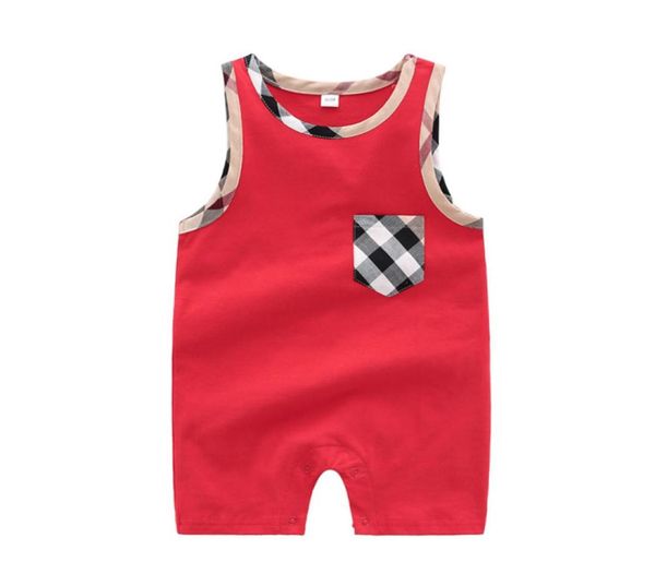 

new summer romper fashion kids clothes oneck cotton plaid stripe patchwork shortsleeved baby boys girls tshirt 16 years1330844, Blue