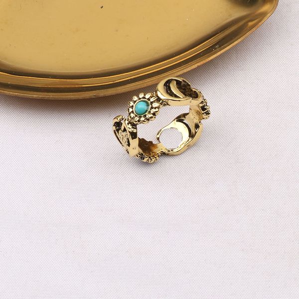 

little daisy fashion ring bronzer g flower turquoise ring couple ring, Silver