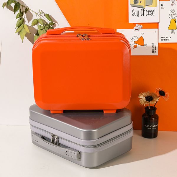 

suitcases portable suitcase 13 inch female small light and cute mini cosmetic case storage bag mini luggage 230330