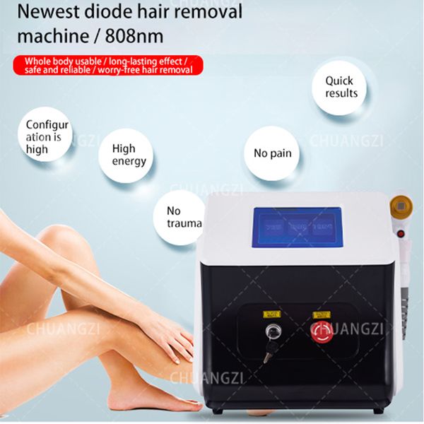 

2023 808 diode laser hair removal 3 wavelength 755nm 808nm 1064nm diode permanent skin rejuvenation machine, Black