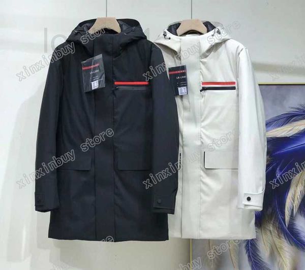 

men's plus size outerwear & coats men designer down jacket red label jacquard letter paris long sleeve women black gray blue s-2xl fnvb, Black;brown