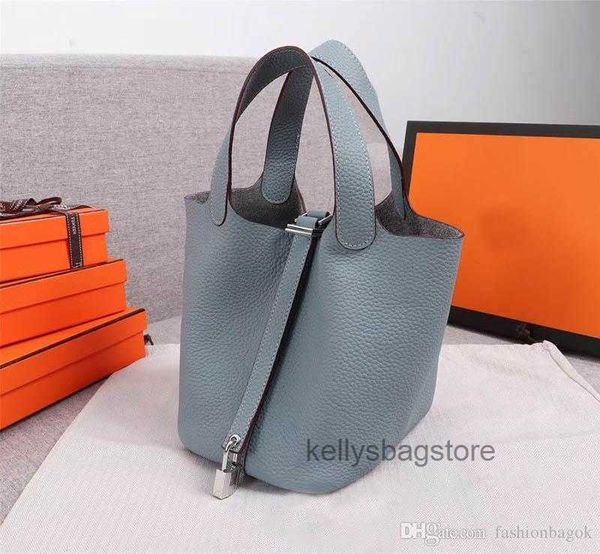 

real bag s shoulder leather bucket new tote women shopping designer hands cross body with lock picotin 001 a63s
