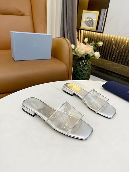 

luxury designer slippers ladies flat leather sandals printed floral seaside beach vacation flip-flops with box 0218, Black